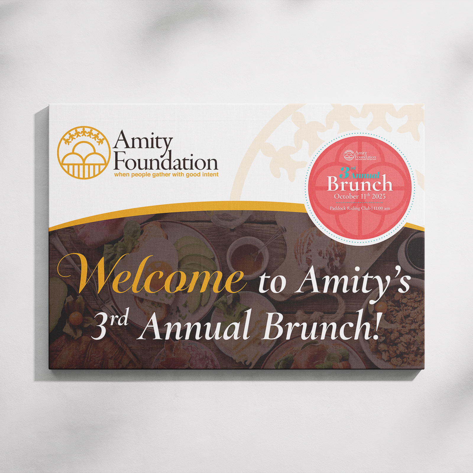 Amity Foundation Welcome Sign