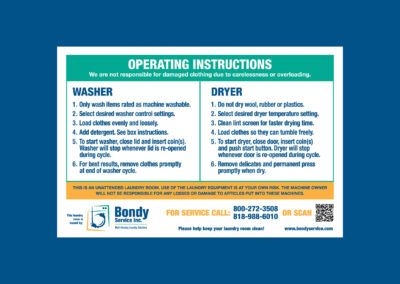 Bondy Service Instructions Sign
