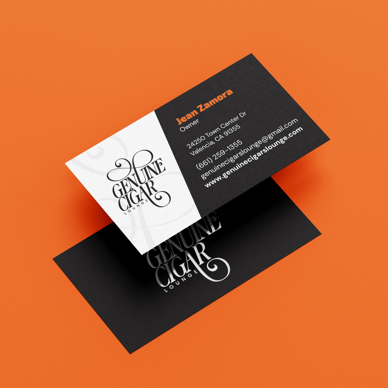 Genuine Cigar Lounge Business Card